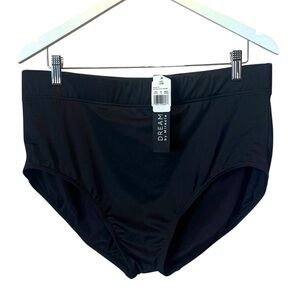 New Dreamsuits Miraclesuit Women’s Black Bikini Bottoms Full Coverage 18W NWT